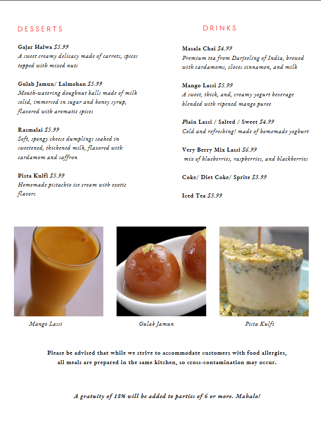 Menu Namaste Indian & Nepalese Cuisine-5